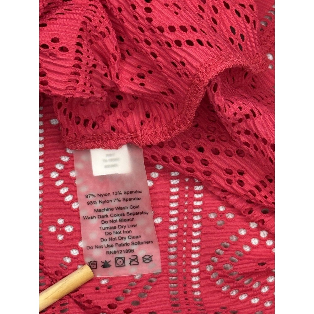Title Nine Hider Hoodie Medium Dragonfruit Pink Purple Trim UPF 50+ Sun Shirt EU - Picture 6 of 8